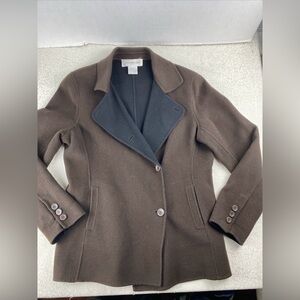 Vintage Jones New York Women’s Size 12 Blazer Brown Wool Blend Warm Jacket